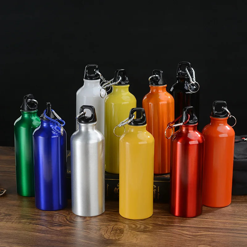Alloy Sport Water Bottle 500ml Hiking Camping Cycling Water Bottle Kettle with Buckle