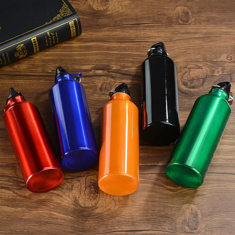 Alloy Sport Water Bottle 500ml Hiking Camping Cycling Water Bottle Kettle with Buckle