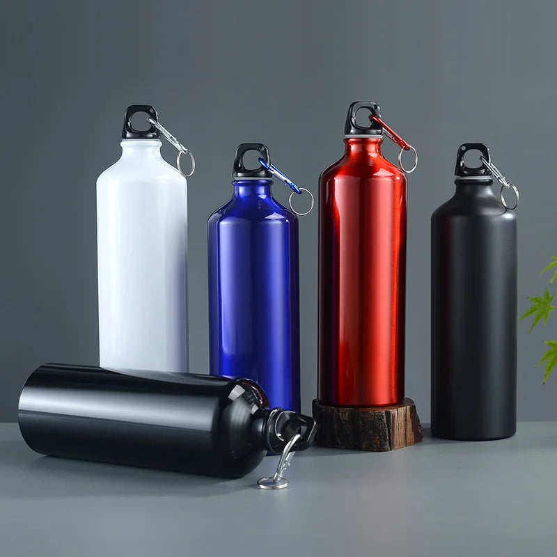 Alloy Sport Water Bottle 500ml Hiking Camping Cycling Water Bottle Kettle with Buckle
