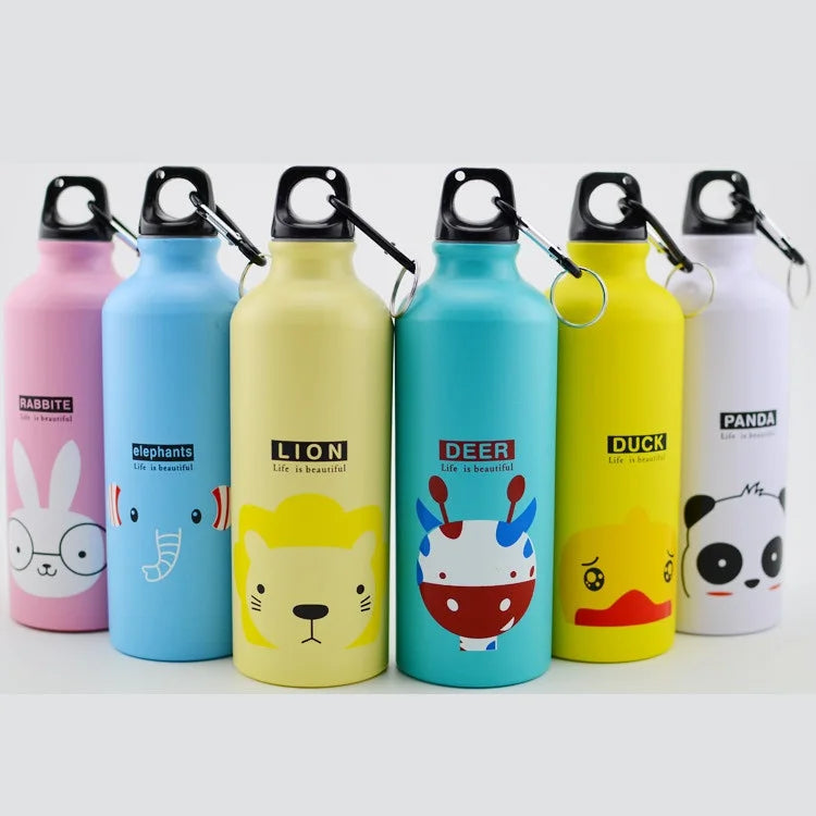 Alloy Sport Water Bottle 500ml Hiking Camping Cycling Water Bottle Kettle with Buckle
