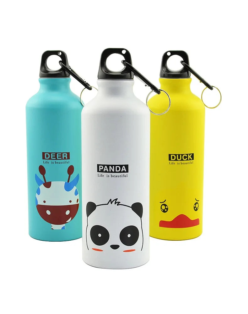 Alloy Sport Water Bottle 500ml Hiking Camping Cycling Water Bottle Kettle with Buckle