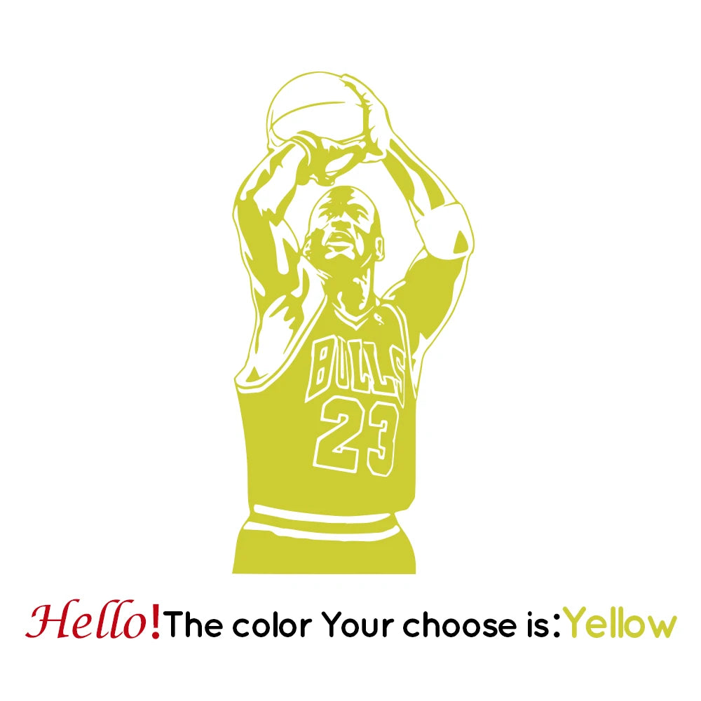 Basketball Player Wall Sticker Self Adhesive Vinyl Waterproof Wall Art Decal For Kids Room Living Room Home Decor Sticker Mural