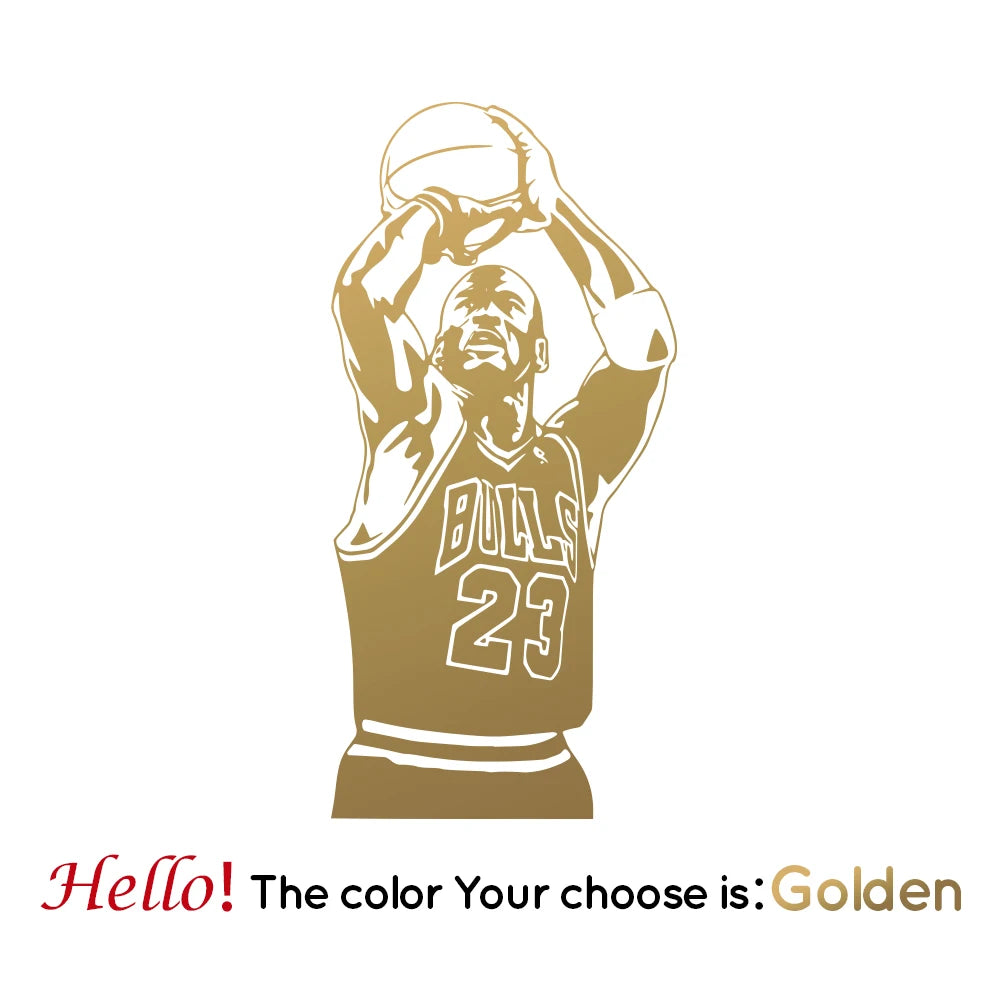 Basketball Player Wall Sticker Self Adhesive Vinyl Waterproof Wall Art Decal For Kids Room Living Room Home Decor Sticker Mural