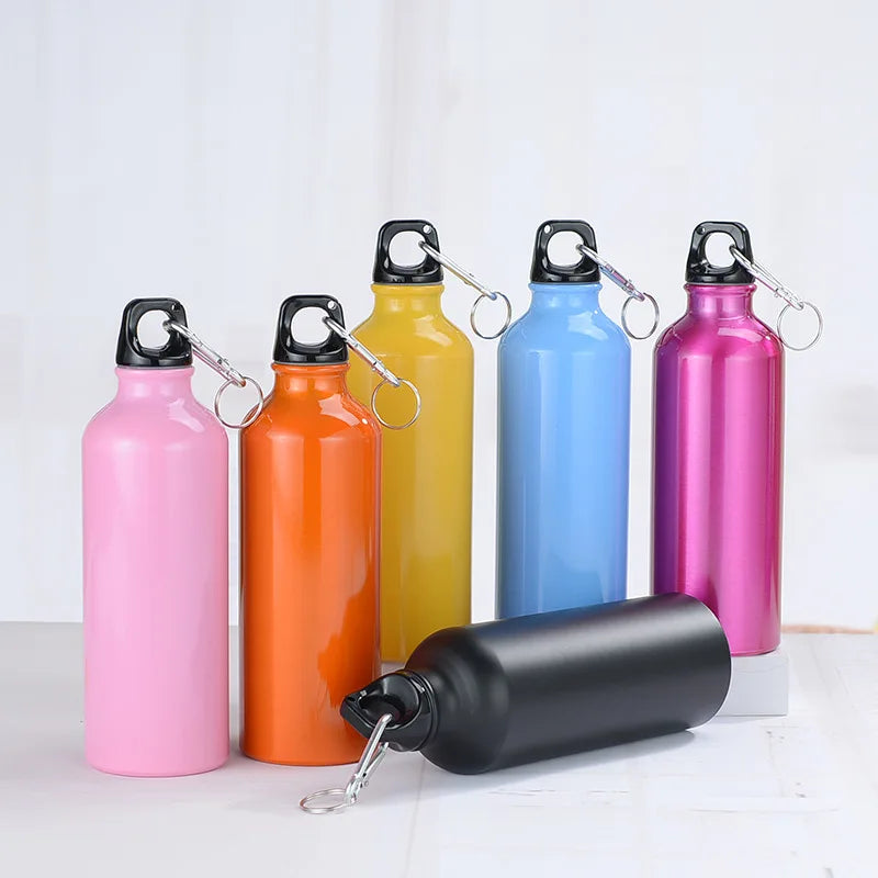 Alloy Sport Water Bottle 500ml Hiking Camping Cycling Water Bottle Kettle with Buckle