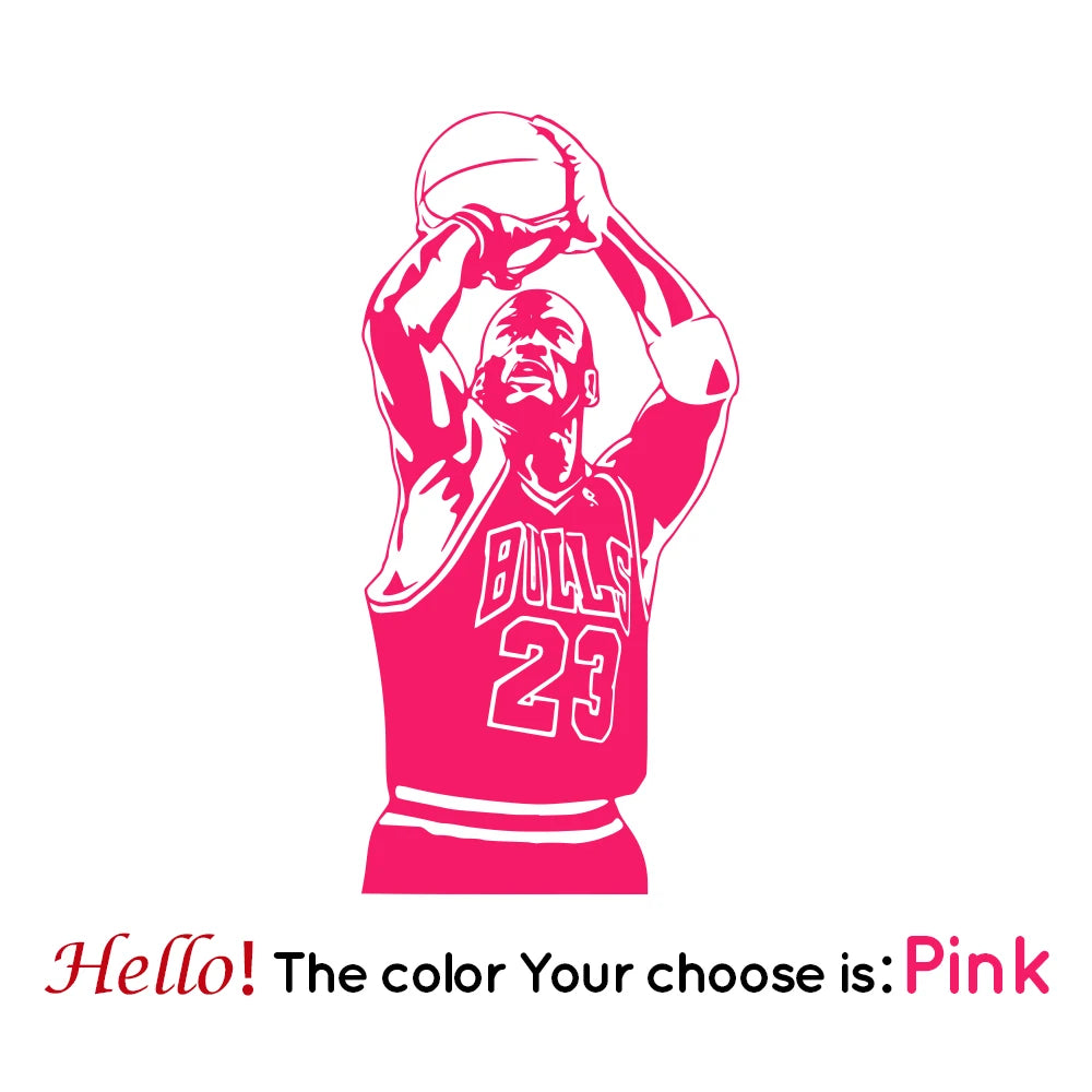 Basketball Player Wall Sticker Self Adhesive Vinyl Waterproof Wall Art Decal For Kids Room Living Room Home Decor Sticker Mural