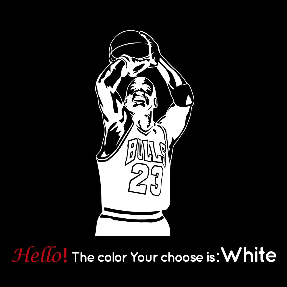 Basketball Player Wall Sticker Self Adhesive Vinyl Waterproof Wall Art Decal For Kids Room Living Room Home Decor Sticker Mural