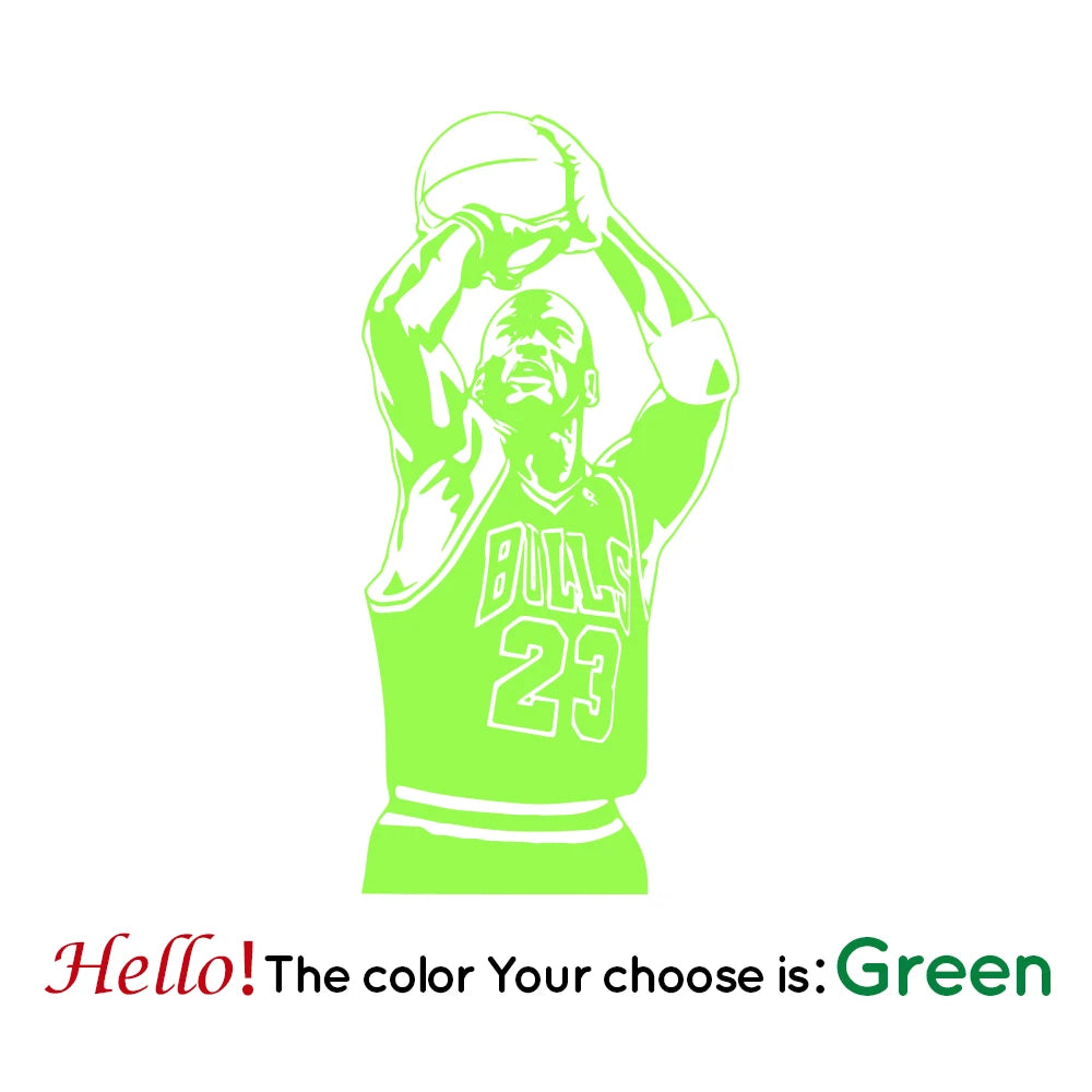 Basketball Player Wall Sticker Self Adhesive Vinyl Waterproof Wall Art Decal For Kids Room Living Room Home Decor Sticker Mural