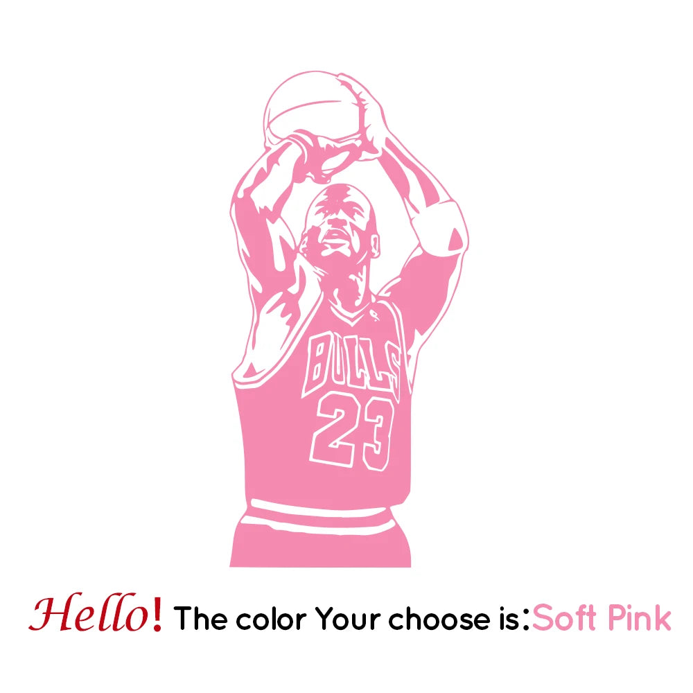 Basketball Player Wall Sticker Self Adhesive Vinyl Waterproof Wall Art Decal For Kids Room Living Room Home Decor Sticker Mural