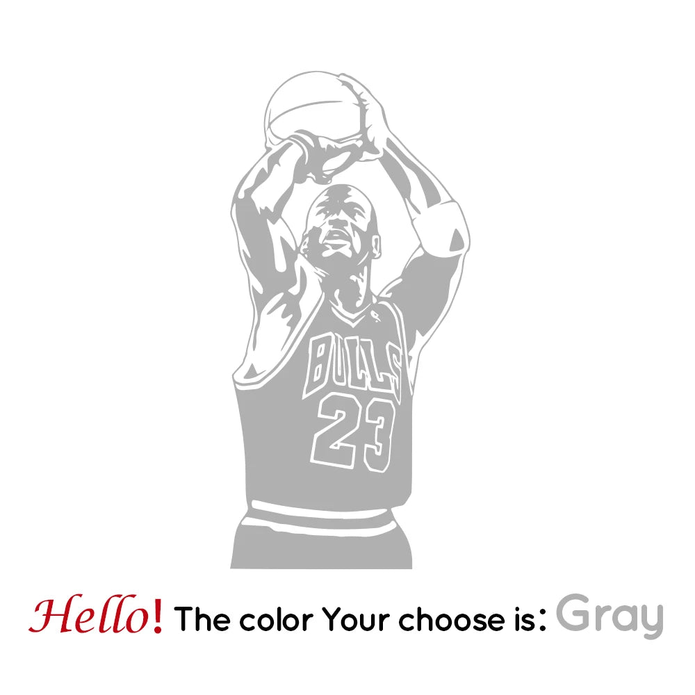 Basketball Player Wall Sticker Self Adhesive Vinyl Waterproof Wall Art Decal For Kids Room Living Room Home Decor Sticker Mural